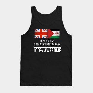 50% British 50% Western Saharan 100% Awesome - Gift for Western Saharan Heritage From Western Sahara Tank Top